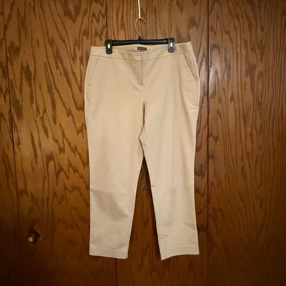 Vince Camuto Tan Ankle Pants Size 14 Slim Career Work Office Trousers